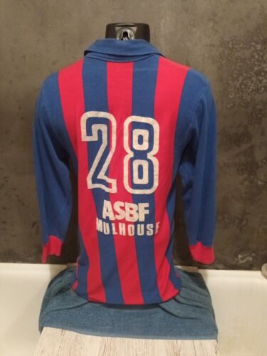 maillot porté 1970-80's ASBF MULHOUSE  VINTAGE trikot shirt maglia jersey - Imagen 1 de 8