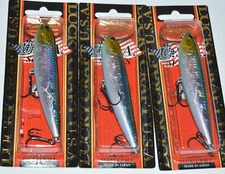 3 lures lucky craft sammy 100 topwater lure 4" 1/2oz floating ms japan shad