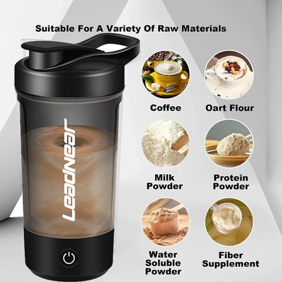 Electric Protein Shaker Bottle USB Rechargeable Self Mixing Blender Cup Gym