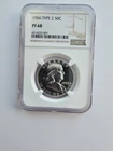SILVER 1956 P PF68 FRANKLIN HALF DOLLAR GRADED NGC 50C P MINT 90% AG COIN TYPE 2