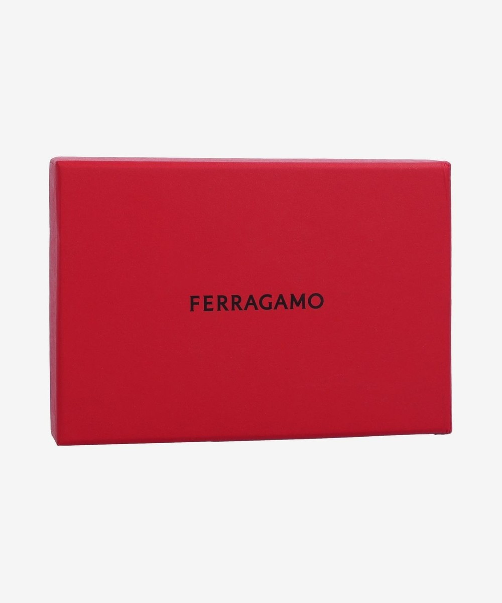 ■FERRAGAMO■ Hug Two Tone Card Holder Black Nylon Pink 2205 Ferragamo Hug Two-Tone Credit Card Holder Black: Nyland Pink