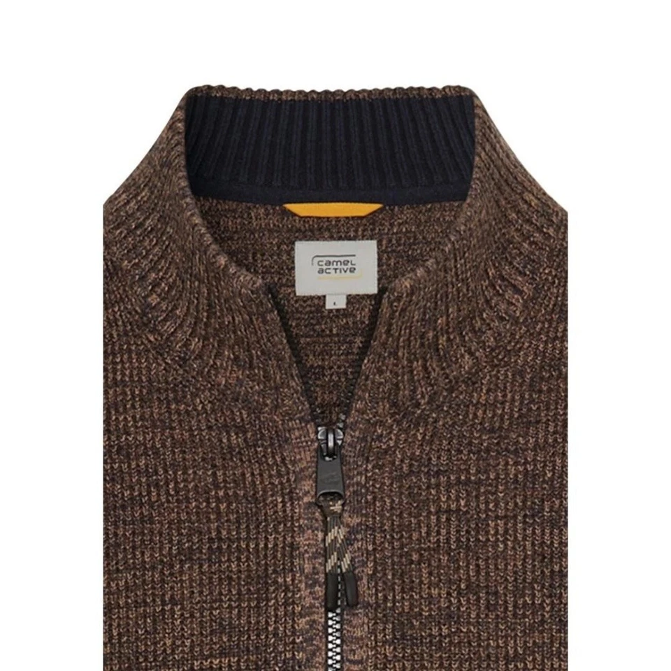 Camel active Herren Strickjacke Regular Fit braun 6K08 409501 27 dark brown - Bild 3 von 4