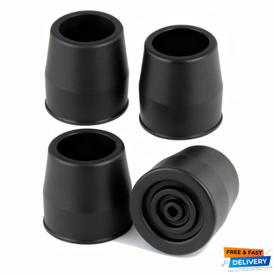 Rubber 4 pcs Walker Tips 1 1/8'' Heavy Duty, Replacement Tips for Walkers, Co...