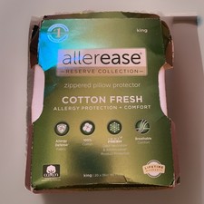Allerease Reserve Collection King Cotton Fresh Zippered Pillow Protector Pls Rd