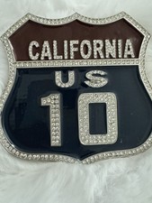 Gorgeous California US 10 Rhinestone Belt Buckle Brand New