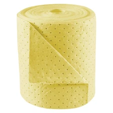 CONDOR 35ZR31 Absorbent Roll,Chem/Hazmat,YLW,150ft L 35ZR31
