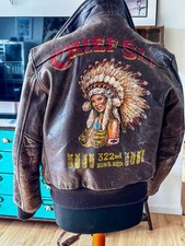 A-2 Fliegerjacke Bomberjacke US Herren Horsehide Leder WK2 Gr.52 L