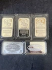 🔥 Lot Of 5 Mixed 1 Troy Oz Silver Bars Bullion Patrick Mint Northstate Mint!