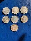 LOT OF 7 (seven)  1964 KENNEDY HALF DOLLARS,  SILVER