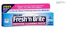 Fresh'n Brite Denture Cleaning Paste - 3.80 Ounce Pack of 4 for Superior Hygiene
