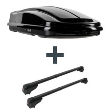 Dachbox LEVUP Space 430 Duo + Dachträger G3 für BMW 3er Touring (Kombi) Typ E30