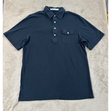 Criquet Performance Polo Golf Shirt Mens Size L Black Short Sleeve