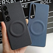 For Sony Xperia 1 VII, Phone Case Hybrid Armor Leather Magnetic Soft TPU Cover