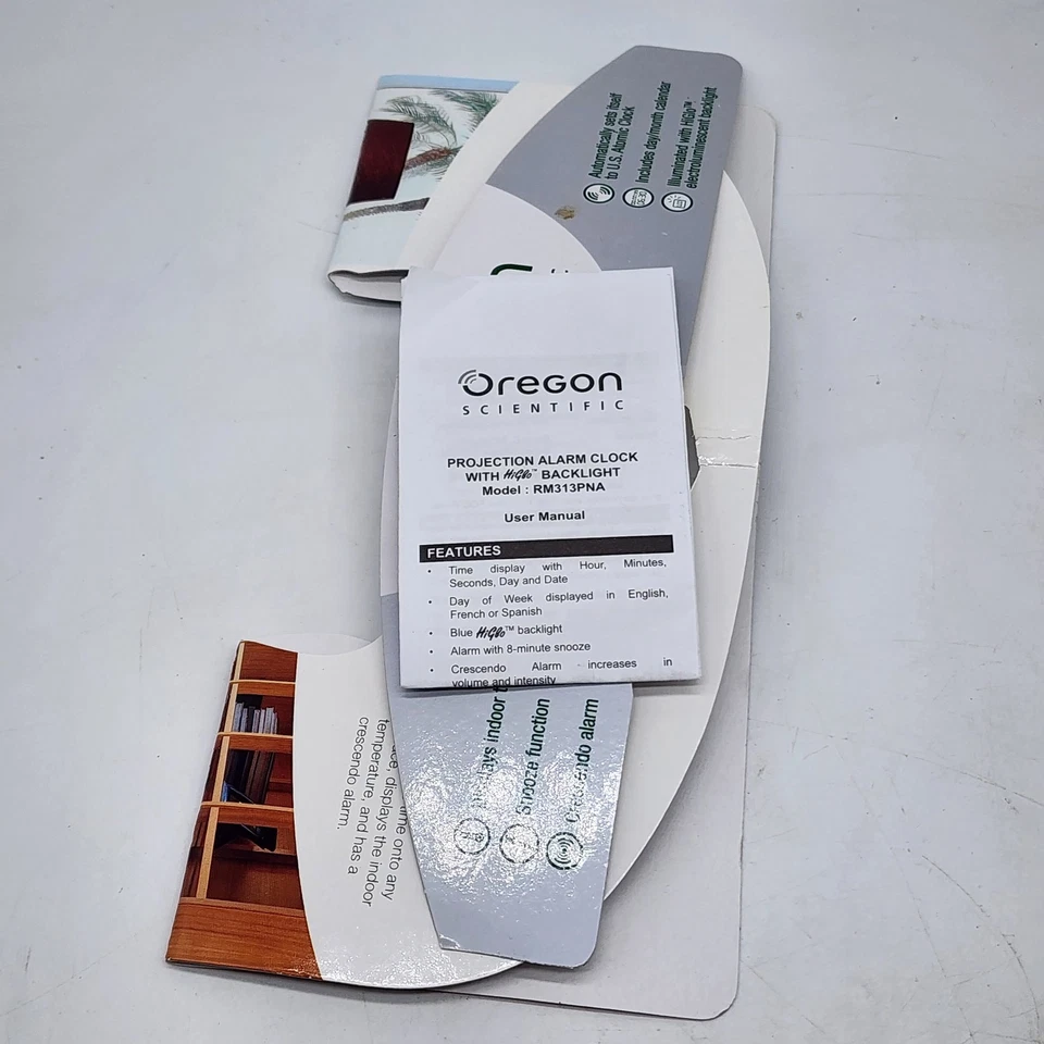 Oregon Scientific Reloj de Proyección Atómica Autoajustable Termómetro Interior OPENBx Foto 3 de 4