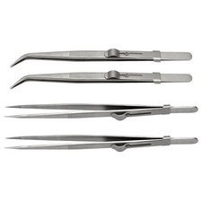 2X(4 Pieces Soldering Tweezer ESD -Static Industrial Electronic Tweezers3819