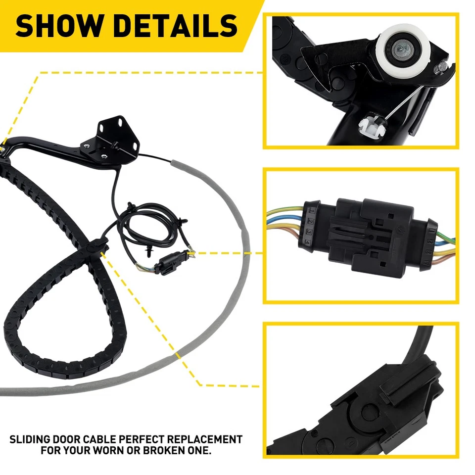 Pista de cable de puerta lateral corredera derecha para Mercedes-Benz All Sprinter 06-17 EE Foto 2 de 4