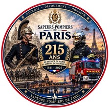 Sticker commémoratif des 215 ans des Sapeurs-Pompiers de Paris – 1811-2026 SZ107