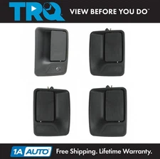 TRQ 4pc Exterior Outside Black Textured Door Handle Set for Ford Super Duty