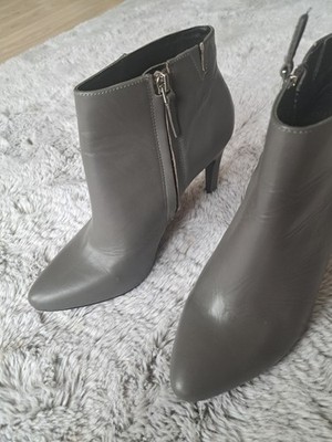 High heel Stiefelette Grau Gr. 39 Wie Neu Absatzschuh