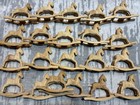 Lot Of 21 Hand-Carved Wooden Rocking Horse Tabletop Figurine Decor See Descripti — photo 1