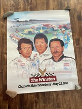 NASCAR Charlotte Motor Speedway Driver Winston Cup 1988 Poster Vintage