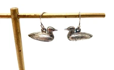 Darling Sterling Silver Duck Dangle-Drop Earrings
