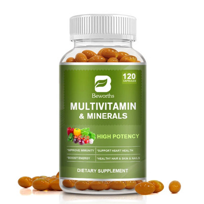 Multivitamin Minerals Capsules with Iron, Zinc, Improve Immunity Boost Energy