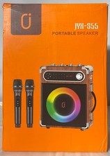 JYX-S55 Portable Karaoke Speaker System w/2 Wireless Mics NEW Open Box 