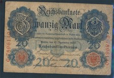 money German Empire 1909 Rosenbg: 37 used (III) 1909 20 Mark (10448014
