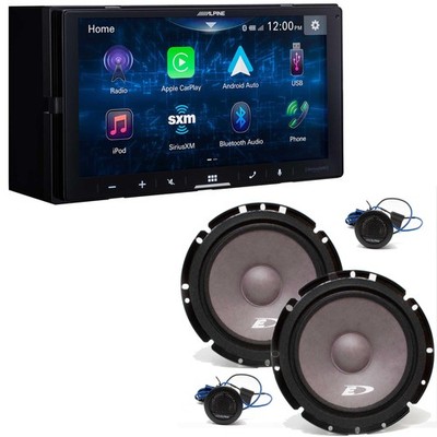 Alpine iLX-W670 Digital Multimedia Receiver w/ Alpine SXE-1751S 6.5'' Componen...