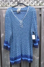 CATHERINES ACCORDION STUDDED TUNIC, SIZE 5X 34/36W, NWT