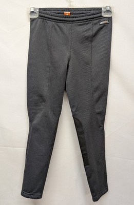 Kerrits Girls Large Gray Drawstring Riding Breeches Leggings Inside Knee Patches