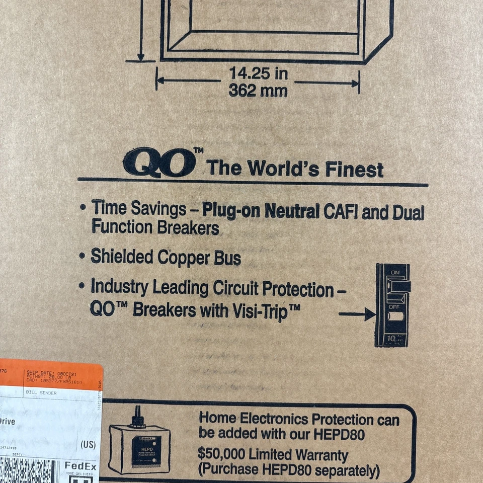 Square D 200 Amp 30 Spaces 30 Circuit Indoor Main Breaker Panel NEW In Box - Image 4 of 4