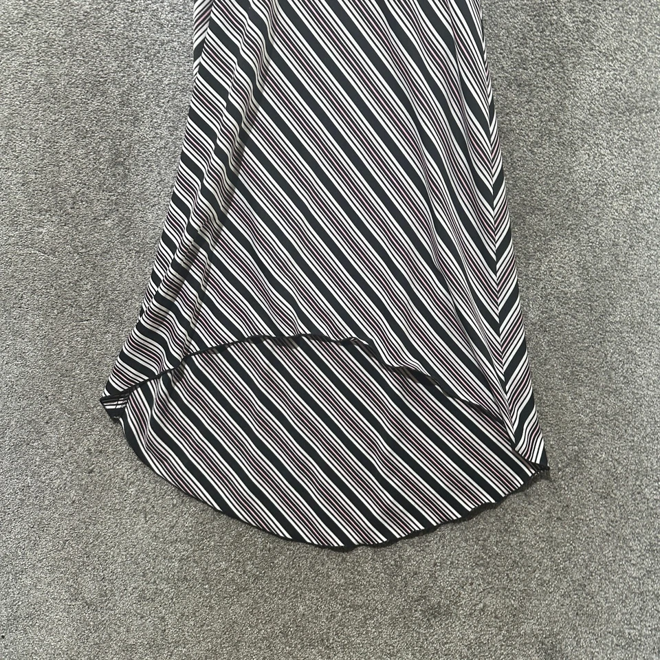 Vestido Babydoll Vintage Anos 2000 Triângulos Cidade Anos 2000 Listrado Médio Hi Low Halter - Imagem 4 de 4