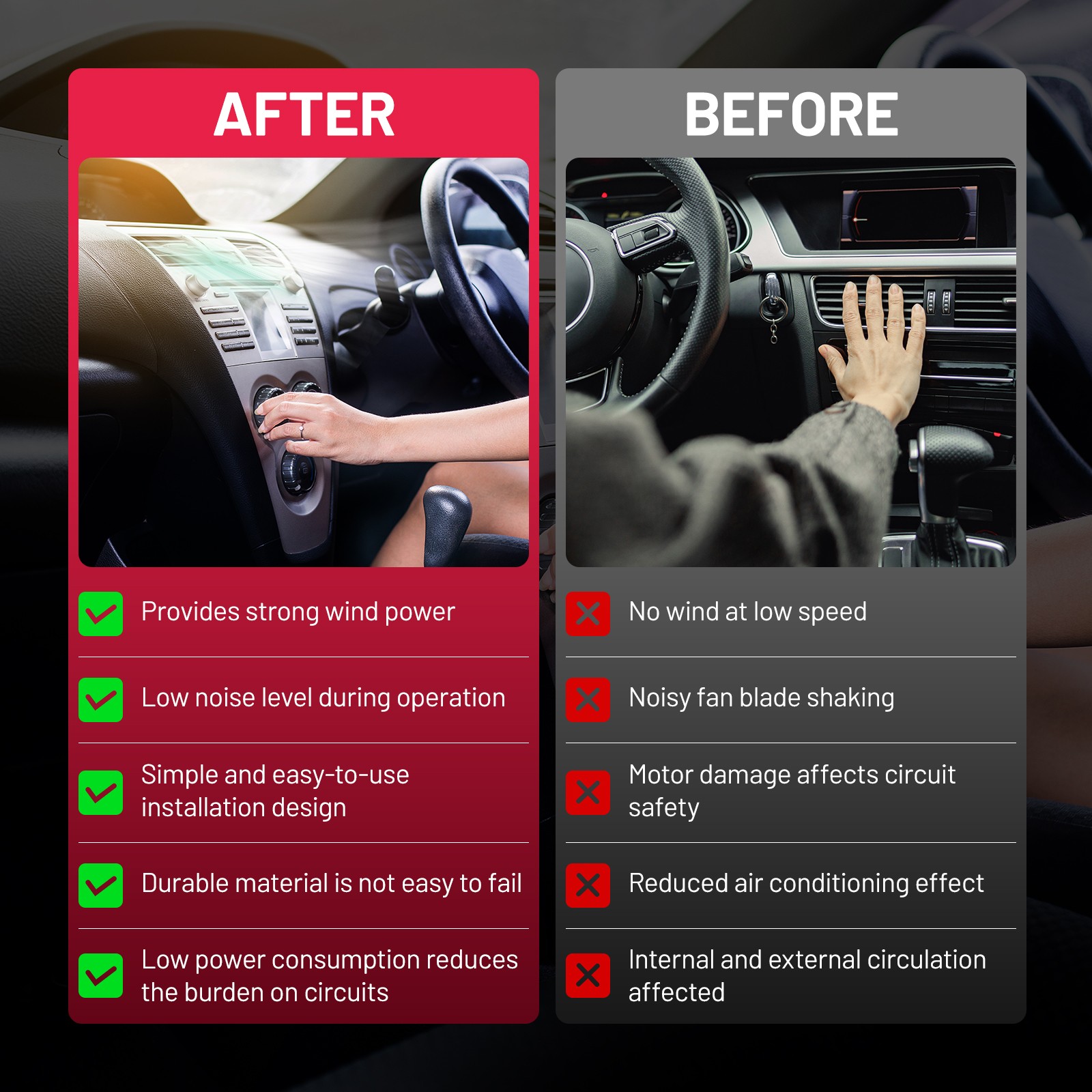 Rear AC Blower Motor with Fan Replacement Fits for Honda Odyssey 2005-2010