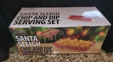 NEW Kovot Santa Sleigh Chips and Dip Christmas Serving Set Holiday Xmas Party