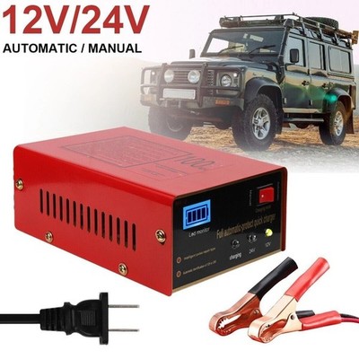 Car Battery Charger Heavy Duty  12V/24V Smart Automatic Intelligent Pulse Repair