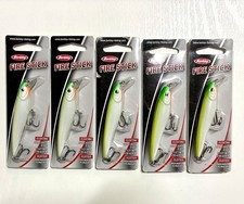 Lot of (5) Berkley Fire Stick Floating Crankbait Fishing Lures Chartreuse White