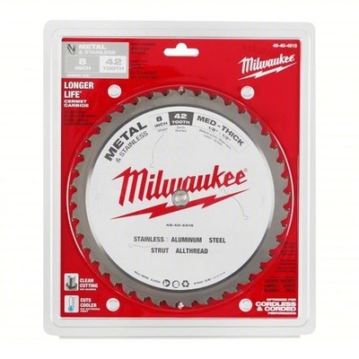 Milwaukee 48-40-4515 8'' 42 Tooth Dry Cut Cermet Tipped Metal Cutting Saw Blade