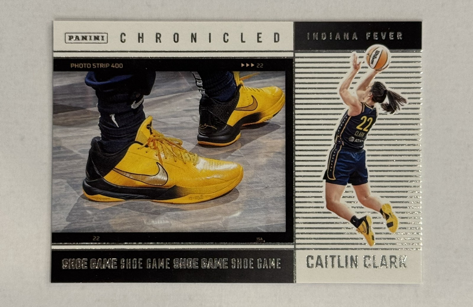 CAITLIN CLARK 2025 Panini Chronicled Shoe Game #76 (FOIL)🔥IND Fever🏀🔥