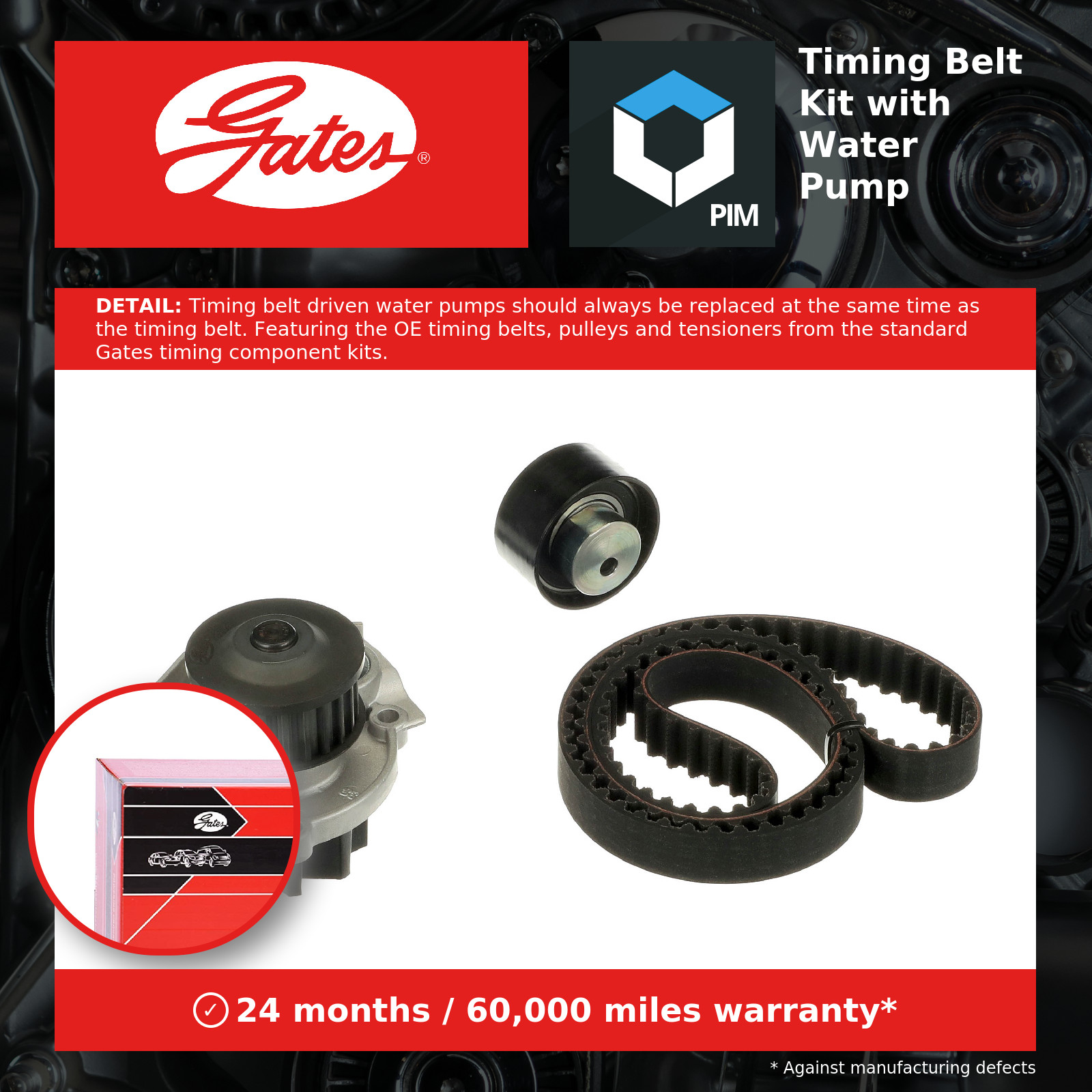 Fits GATES GATKP15673XS Water Pump & Timing Belt Kit GATKP15673XS Tim ⭐UK Stock⭐ - Image 5