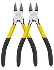 6.5" Wire Cutters 2 Pack, Precision Side Cutter Pliers for Crafting & Flowers