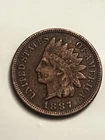 1887 Indian Head Cent Penny Philadelphia BN1657