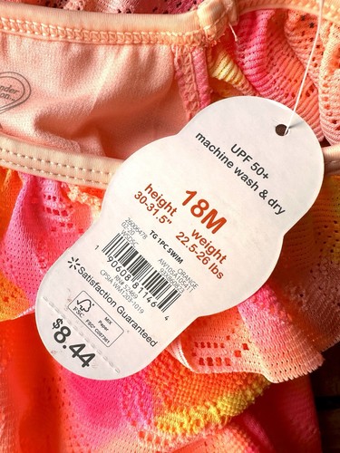 Zwei Baby Mädchen Badeanzüge Größe 18-24 Monate - Bild 2 von 11
