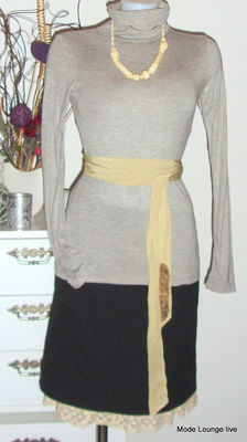 Noa Noa Turtleneck Grey Pullover Basic Viscose Grey Melange New
