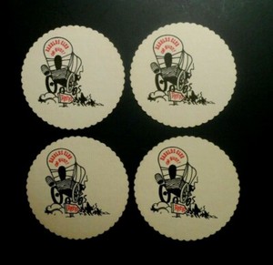 (4) OBSOLETE CASINO BEER COASTERS HAROLDS CLUB RENO, NEVADA  unused  1 sided