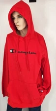 NWT Mens 2XLT 2XL Tall CHAMPION Hoodie Sweatshirt Cotton Blend Red Black Letters