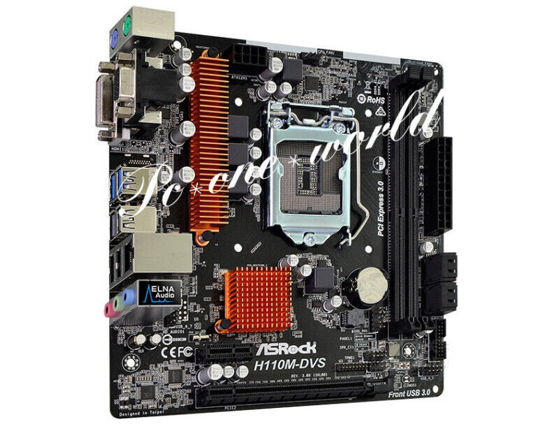 ASRock H110M-DVS R3.0 Motherboard Intel H110 Socket LGA 1151 DDR4