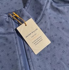 NEW Peter Millar Crown Sport Men's Sz Medium 1/4 Zip Perth Cart Golf Pullover M