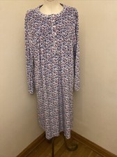 Aria Collection Nightgown Soft Fleece Velour Nightgown Size Large Pockets